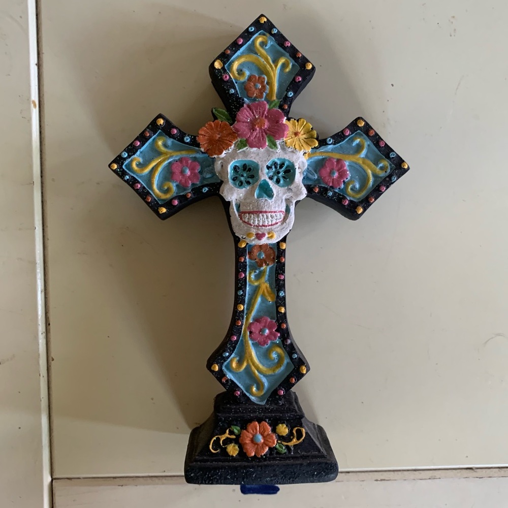 Day of the dead cross decoration